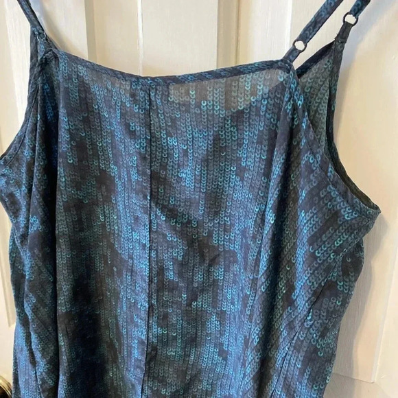 Wilfred Aritzia Silk  Camisole Tank Top Sz XS Emerald Green Black Feminine Light - Picture 5 of 11